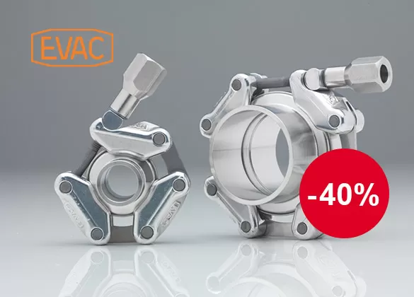 При покупке вакуумного оборудования – арматура EVAC со скидкой 40%